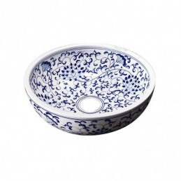 Niebiesko-biała porcelanowa...