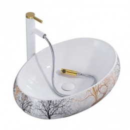 Owalna ceramiczna umywalka...